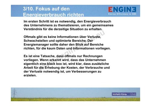 Schulungsmaterial – Energieeffizienz in KMU - engine-sme.eu