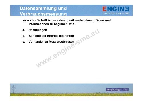 Schulungsmaterial – Energieeffizienz in KMU - engine-sme.eu