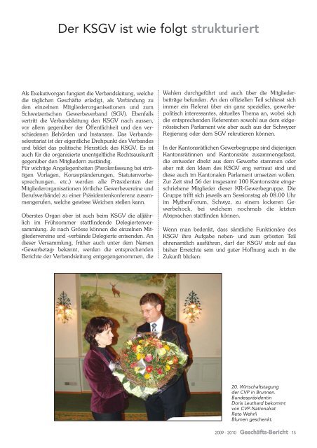 Jahresbericht Kantonsrätli - KMU Frauen Schwyz
