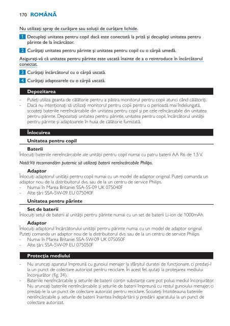 Philips Avent DECT baby monitor - User manual - HUN