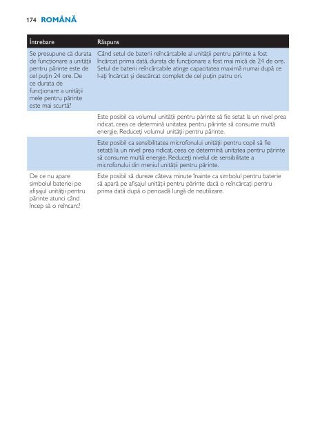 Philips Avent DECT baby monitor - User manual - HUN