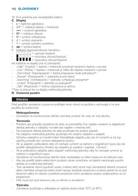 Philips Avent DECT baby monitor - User manual - HUN