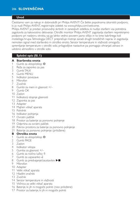 Philips Avent DECT baby monitor - User manual - HUN