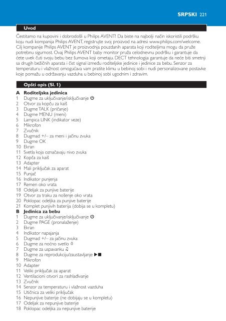 Philips Avent DECT baby monitor - User manual - HUN