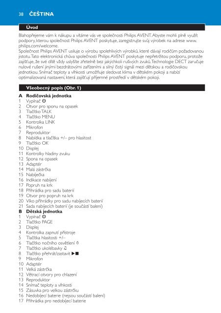 Philips Avent DECT baby monitor - User manual - HUN