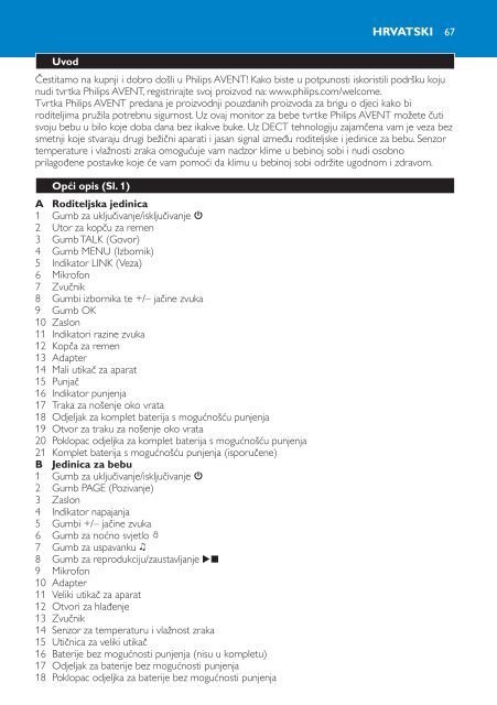 Philips Avent DECT baby monitor - User manual - HUN