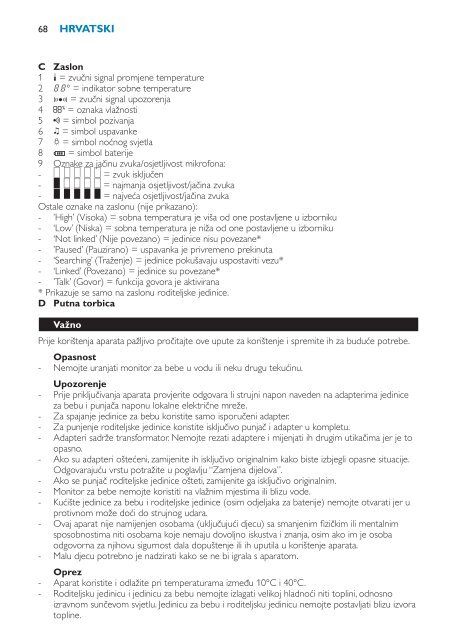 Philips Avent DECT baby monitor - User manual - HUN