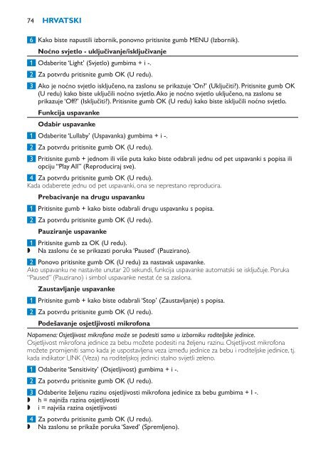 Philips Avent DECT baby monitor - User manual - HUN