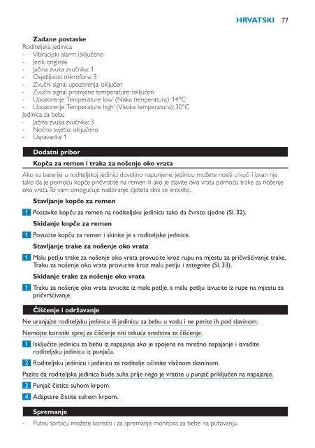 Philips Avent DECT baby monitor - User manual - HUN