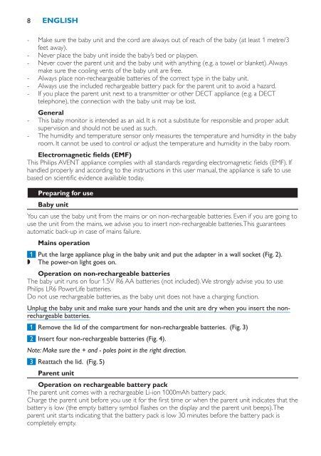 Philips Avent DECT baby monitor - User manual - HUN