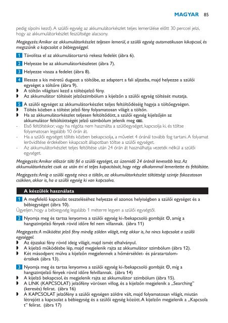 Philips Avent DECT baby monitor - User manual - HUN