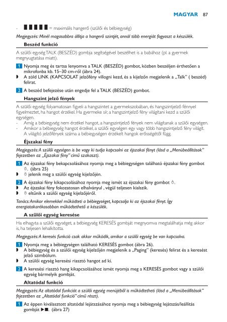 Philips Avent DECT baby monitor - User manual - HUN