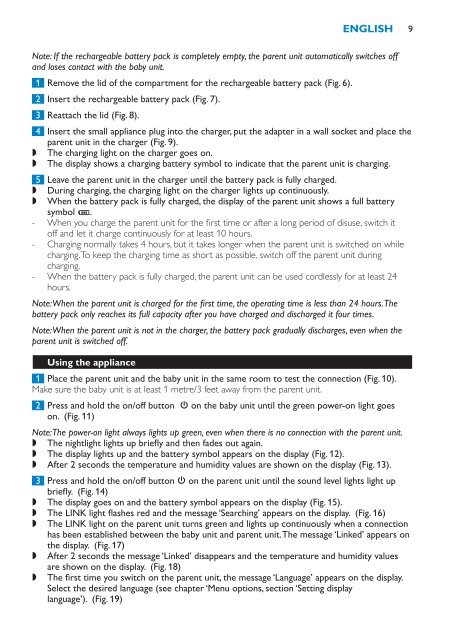 Philips Avent DECT baby monitor - User manual - HUN