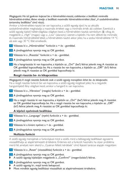 Philips Avent DECT baby monitor - User manual - HUN