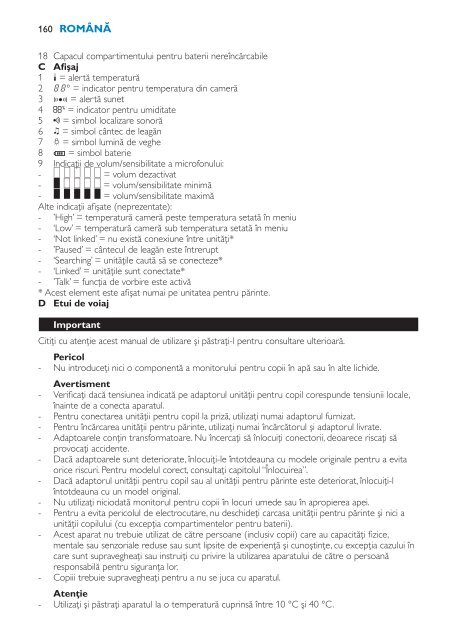 Philips Avent DECT baby monitor - User manual - SLV