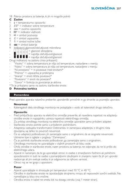 Philips Avent DECT baby monitor - User manual - SLV