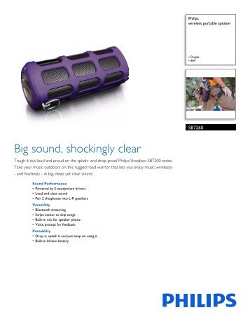 Philips wireless portable speaker - Leaflet - AEN