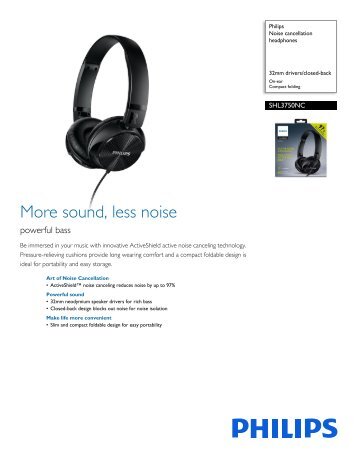 Philips Noise cancellation headphones - Leaflet - AEN