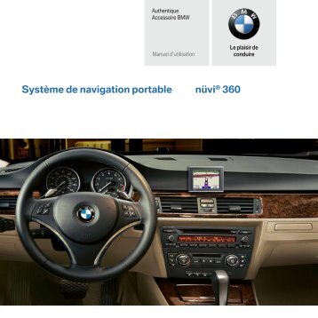 Garmin nuvi 360 GPS/Install,OEM,BMW3,LHD,NA - Manuel d'utilisation