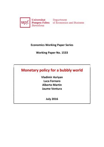 Monetary policy for a bubbly world