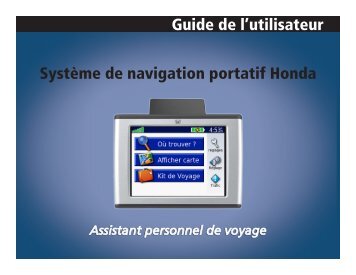 Garmin nuvi 350 GPS,OEM Honda Access,Canada - Manuel d'utilisation