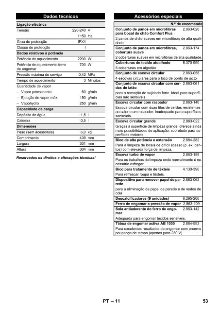 Karcher Nettoyeur vapeur Karcher SC 5 Premium - notice