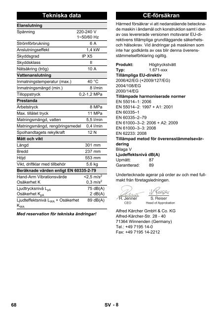 Karcher K 2.36 M T 50 - manuals