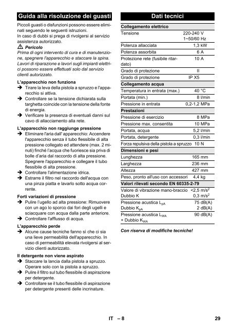 Karcher Nettoyeur haute pression K 214 + T50 - manuals