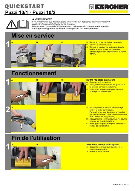 Karcher Puzzi 10/1 - manuals