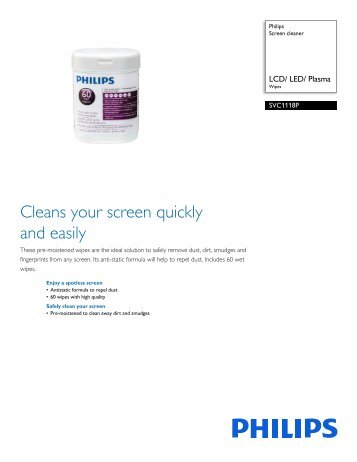Philips Screen cleaner - Leaflet - AEN