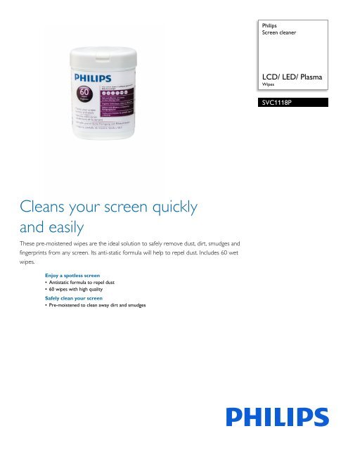 Philips Screen cleaner - Leaflet - AEN