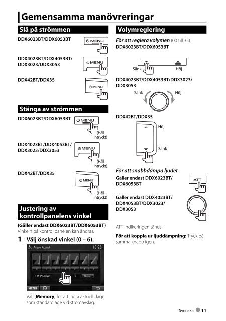 Kenwood DDX3023 - Car Electronics Swedish ()