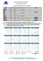 Calendario anual de reunioes do IPB_Triade 2016
