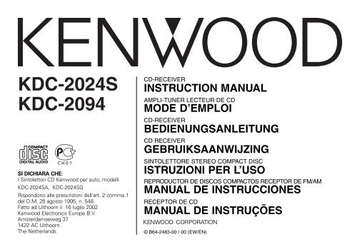 Kenwood altoparlanti 2/ vie 17/ cm nero