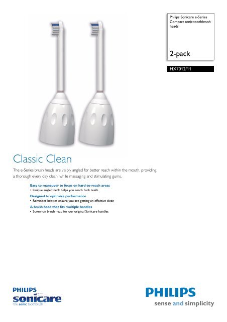 sonicare e series compact brush heads