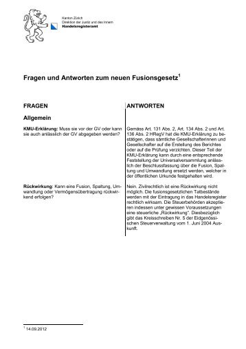 Fragen und Antworten zum neuen Fusionsgesetz (PDF, 368