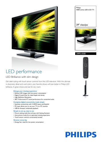 Philips 4000 series LED-LCD TV - Leaflet - AEN