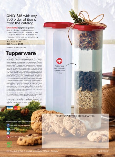 Tupperware Fall 2016 Catalogue