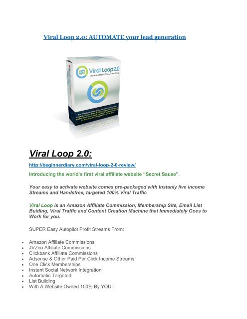 Viral Loop 2.0 review - Viral Loop 2.0 top notch features