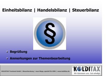 Einheitsbilanz | Handelsbilanz | Steuerbilanz