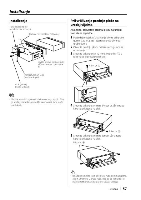 Kenwood KDC-508 - Car Electronics Hungarian, Croatian, Slovene ()