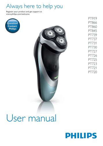 Philips Norelco Shaver 3500 Dry electric shaver, Series 3000 - User manual - RUS