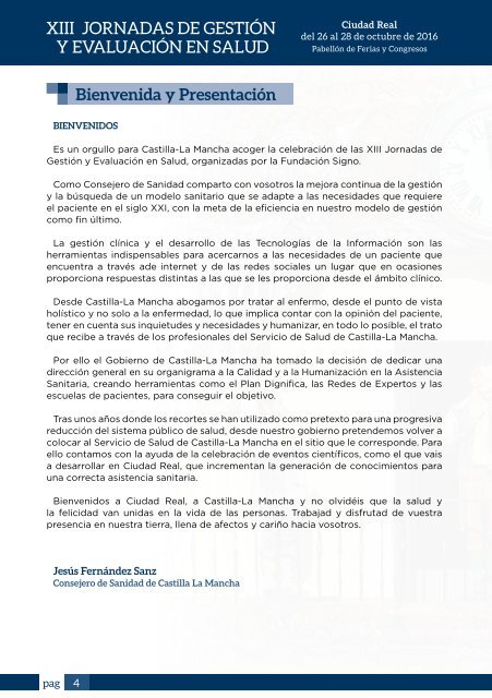 XIII JORNADAS DE GESTIÓN Y EVALUACIÓN EN SALUD