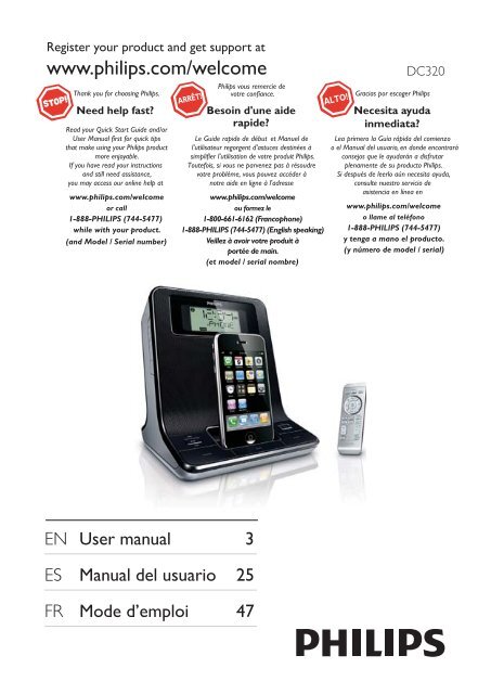 Philips docking entertainment system - User manual - ESP