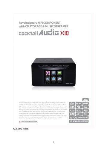 CocktailAudio X10 Handbuch deutsch Version 6.0