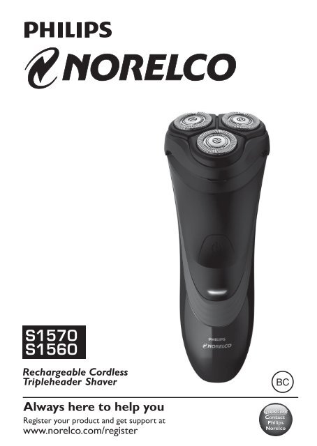 Philips Norelco Shaver 2100 Dry electric shaver, Series 2000 - User manual  - LSP