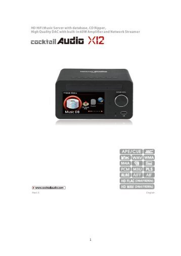 CocktailAudio X12 Anleitung deutsch Version 1.0