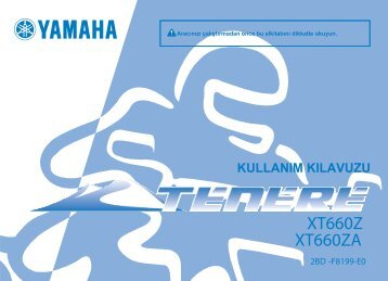 Yamaha XT660Z - 2015 - Manuale d'Istruzioni TÃ¼rkÃ§e