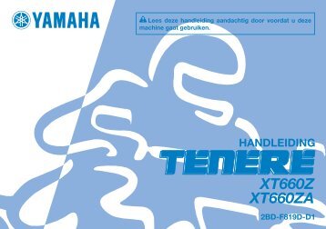 Yamaha XT660Z - 2015 - Manuale d'Istruzioni Nederlands
