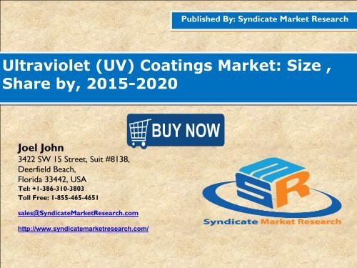 Ultraviolet (UV) Coatings Market